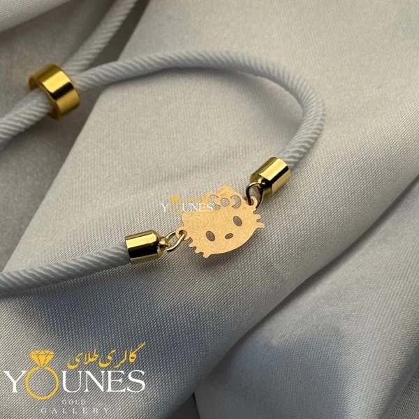 دستبند کیتی (هلو کیتی) طلا لیزری